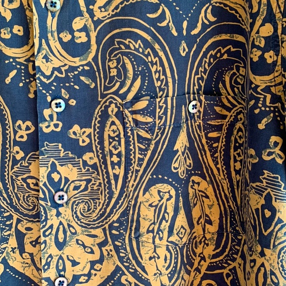 Vintage Silk & Linen Tori Richard Aloha Shirt - Medium - Picture 4 of 8